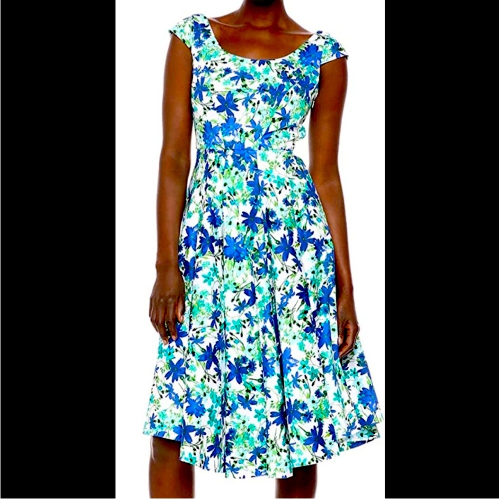 Calvin Klein floral high low dress size 6